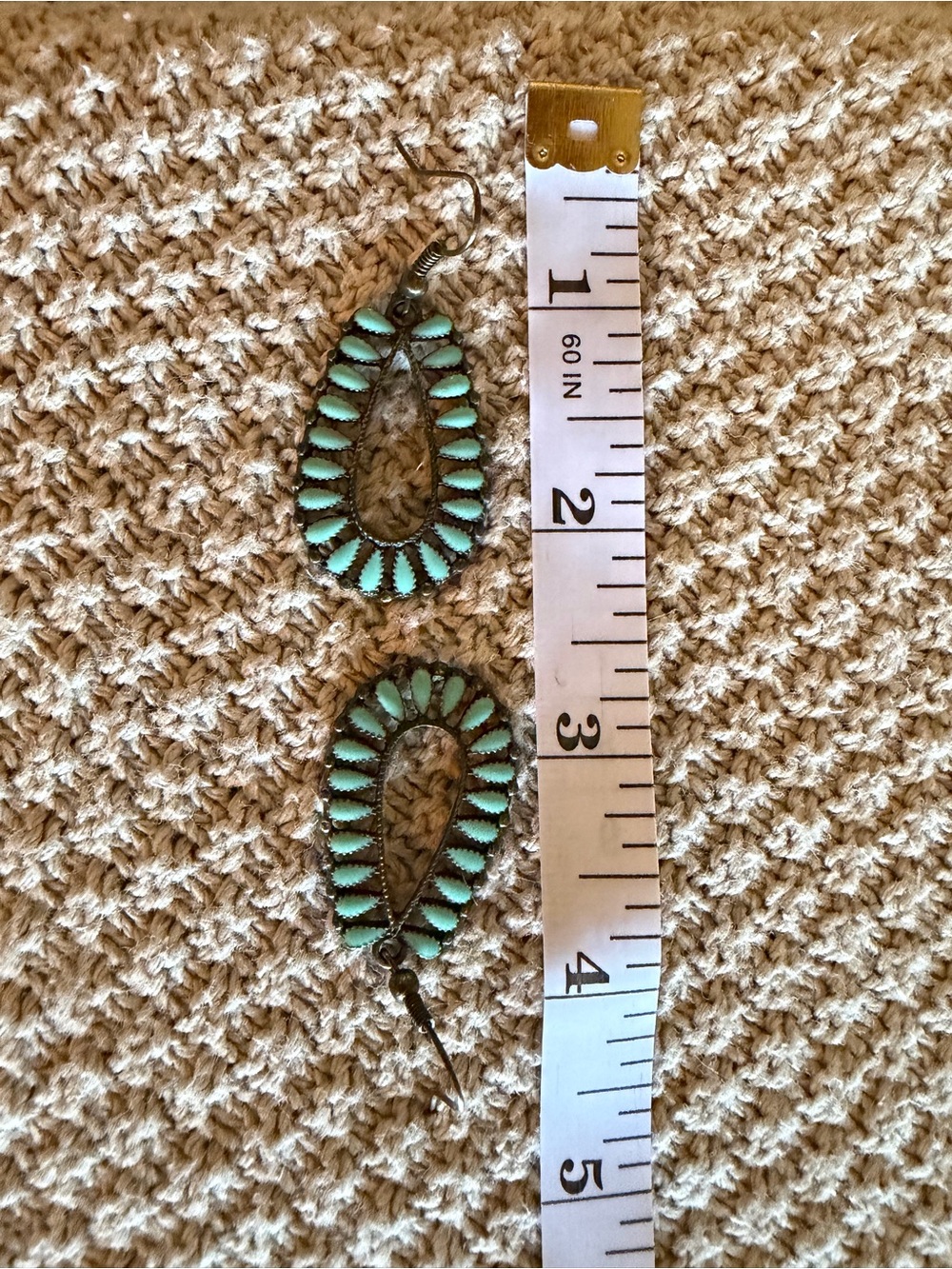 Turquoise Teardrop Cluster Earrings - Women Jewelry boutique EUC